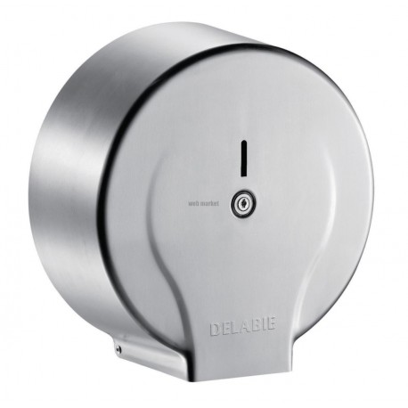 Distributeur de papier WC grand modèle, avec serrure chromée et contrôle de niveau, modèle pour bobine 400 m. D 304, profonde