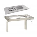 Console réglable KHK avec évier à poser EPAH PMR 1 cuve 1200