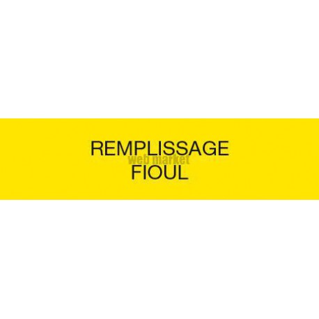 Etiquette non autocollante Remplissage Fioul Réf 215264