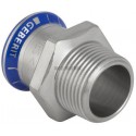 Jonction filetée D15-1/2mm, acier inox Réf 31703