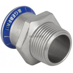 Jonction filetée D28-3/4mm, acier inox Réf 31717