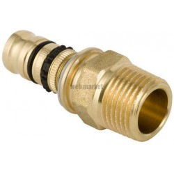 Jonction filetée Mepla D20-3/8mm, laiton Réf 612.534.00.5