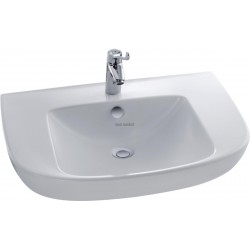Lavabo autoportant, 70x56,5cm, percé 1 trou Conforme aux réglementations PMR Robinetterie conseillée : Easy E18161-CP réf. E4