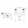Mitigeur Securitherm thermostatique monocommande douche avec raccords réf. H9630
