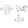 Pack cuvette suspendue D-CODE,frein de chute avec abattant et amortisseur de fermeture inclus Réf. 45350900A1