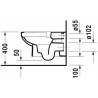 Pack wc suspendu durastyle basic rimless abattant frein de chute Réf. 45620900A1