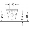 Pack wc suspendu durastyle basic rimless abattant frein de chute Réf. 45620900A1