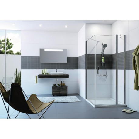Paroi de douche Classics 2 paroi latérale pour porte battante réversible 109X11X211 réf C23610069322