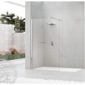 Paroi de douche Kuadra h 100 extensible 97-100 cm verre trempe transparent chrome réf KUADH1001K
