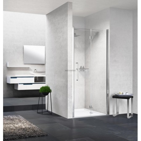 Paroi de douche Young 2 1bs 97 droit extensible 97-101cm verre trempe transparent silver réf Y21BS97D1B