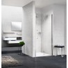 Paroi de douche Young 2 1bs 97 gauche extensible 97-101cm verre trempe transparent silver réf Y21BS97S1B
