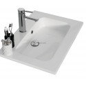 Plan en résine ANGELO 1 Cuve. profondeur 46 cm .largeur : 70 cm. blanc réf. A0583235