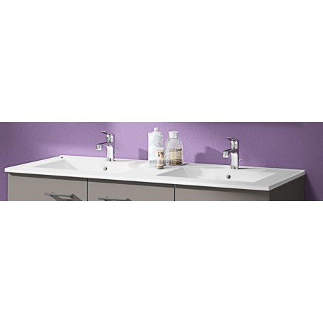 Plan en résine ANGELO 2 Cuves. profondeur 46 cm .largeur : 120 cm. blanc réf. A0583280