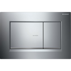 Plaque de déclenchement Geberit Sigma30 pour rinçage double touche chromé brillant mat brillant réf 115883KH1