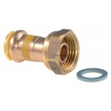 Raccord droit 2 pièces Diamètre 16 x 1/2 Réf. 6675020