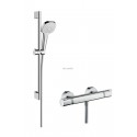 Set de douche Combi Croma Select E Vario 0,65 m avec mitigeur Ecostat Comfort réf. 27081400
