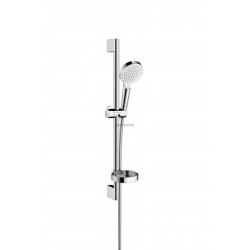 Ensemble barre de douche 65cm Crometta Vario 2 jets avec porte-savon 26553400