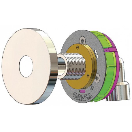 STARFIX mono raccords multicouche à visser M20x27-F15X21 avec rosace réf 1502