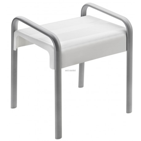 Tabouret de douche de sécurité ARSIS Blanc & Gris mat réf. 047771