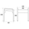 Tabouret de douche de sécurité ARSIS Blanc & Gris mat réf. 047771