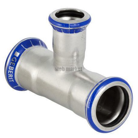 Té réduit D54-22-54mm, acier inox Réf 31223