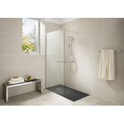 Receveur de douche TERRAN gris ardoise en Stonex extra-plat anti-dérapant 1400 x 800 x 31 mm Réf. AP10157832001200
