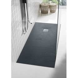 Receveur de douche TERRAN gris ardoise en Stonex extra-plat anti-dérapant 1600 x 800 x 31 mm Réf. AP10164032001200