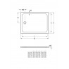 Receveur Lifetime Plus rectangulaire 120 x 90 Réf. 6223N401
