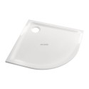 Receveur RENOVA céramique d angle 90 x 90 ultra-plat à encastrer avec traitement antigliss PN 12 de série pour bonde siphoïde