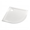 Receveur RENOVA céramique d angle 90 x 90 ultra-plat à encastrer avec traitement antigliss PN 12 de série pour bonde siphoïde