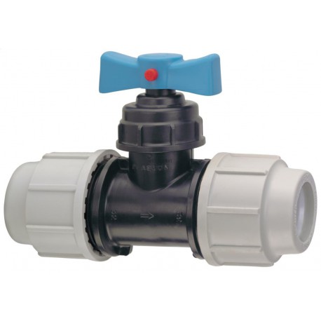 Robinet à soupape droite 340720 embouts a compression joints NBR