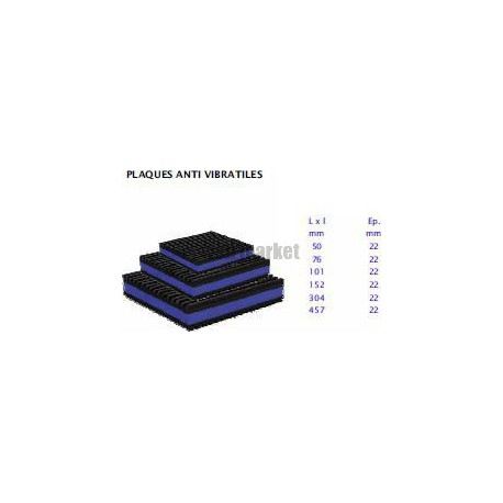 PLAQUE ANTI VIBRATION 50X50X22MM