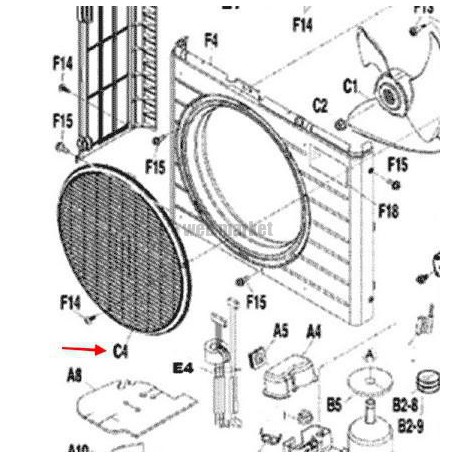 GRILLE DE REFOULEMENT 3P439856-1-Daikin