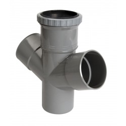 Culotte à 67°30 double parallèle male femelle avec joint de dilatation diamètre 100mm rmt16