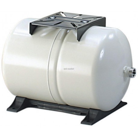 Réservoir PWB 60 litres, horizontal, pression maxi 10bars, orifices raccords mâle 26x34 réf 305060