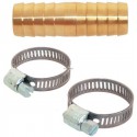 Raccord 3 pièces Laiton D.19mm - 20x27 + 2 colliers, réf. 3953252