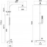 Colonne douche avec mitigeur thermostatique DOMINO, chromé