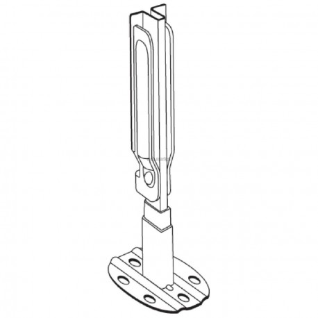 Pieds centrale réglable avec cache h 150 - 200 pour radiateur panneaux 11/21/22 / 32 / 33 Réf C89090402