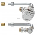Kit hydrocâble raccord à sertir 12x1 coude chromé 45mm Réf 9690-50.000