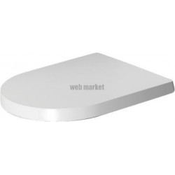 Abattant Compact Me by Starck blanc charnière inox, abattant standard réf. 20110000