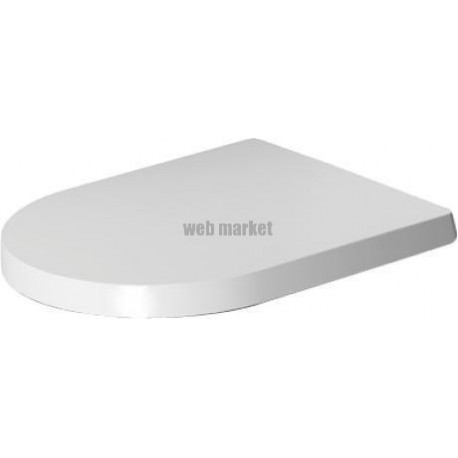 Abattant Compact Me by Starck blanc charnière inox, abattant standard réf. 20110000