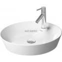 Vasque à poser Cape Cod 480 mm avec ilot robinetterie, sans trop plein, 1 tr, ronde blanc Réf. 2328480000