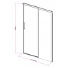 Paroi Plenitude 100 cm coulissant soft close