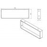 Console porte-serviette ZAO 50 cm