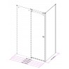 Paroi de douche retour Design 90 cm