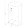 Panneaux de fond pour Cabine Concerto 2 robinetterie encastré 120x80 cm en verre blanc