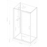 Paroi pour Cabine Concerto 2 accès de face porte pivotant 100 x 80 cm