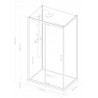 Receveur pour Cabine Concerto 2 120 x 90 x 4 cm, vidage intégré