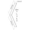 Set pied et tablier pour receveur de Cabine Concerto 2 90 x 90 x 10 cm