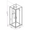 Set pied et tablier pour receveur de Cabine Concerto 2 90 x 90 x 10 cm